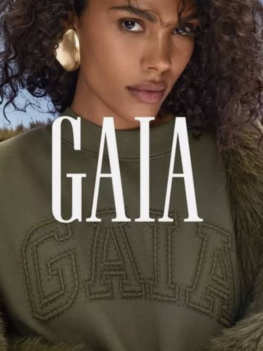 GAP x GAIA Olive Green Logo Sweatshirt